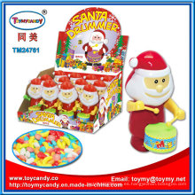 Juguete plástico para niños Santa Drummer con caramelo